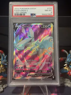 2022 Pokemon SW&SH LOST ORIGIN #174 KYUREM V Full Art Illustration Rare | PSA 8 - Image 1