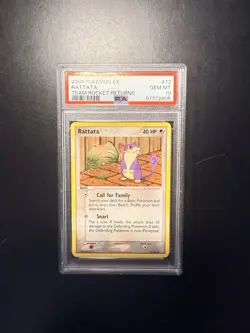 2004 POKEMON EX TEAM ROCKET RETURNS #72 RATTATA PSA 10 - Image 1