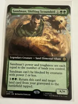 MTG Sandman, Shifting Scoundrel 0266 Reg (Extended Art) Marvel's Spider-Man NM - Image 1