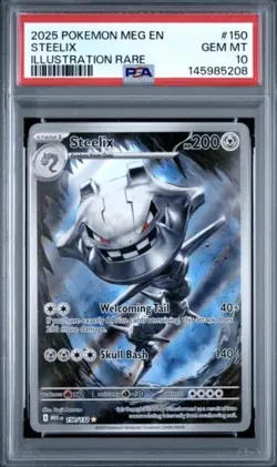Pokemon Steelix 150/132 - Mega Evolutions Illustration Rare - PSA 10 GEM MINT - Image 1