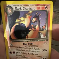 Pokemon TCG Dark Charizard Team Rocket 4/82 Holo Rare 80 HP English 2000 - Image 2