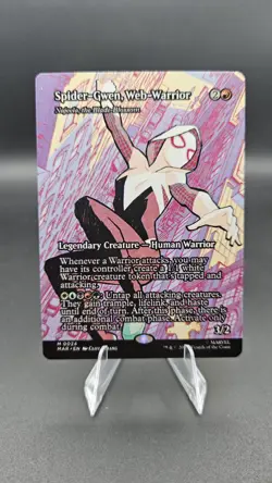 Spider-Gwen, Web-Warrior 0024 Borderless MTG Spider-Man Non-Foil NM/M - Image 1