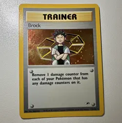Wizards of the Coast Brock Gym Heroes 1st Edition EN 2000 15/132 Holo Rare - Image 1