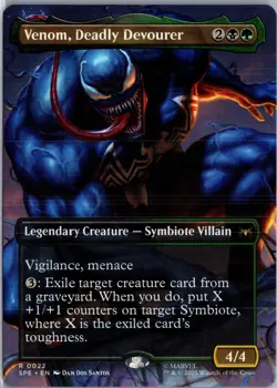 Venom, Deadly Devourer Borderless 22 MTG Marvel's Spider-Man Non-Foil NM/M - Image 1