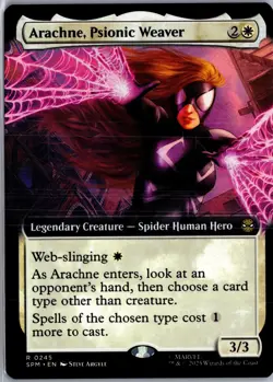 Arachne, Psionic Weaver Extended Art 245 MTG Marvel's Spider-Man Non-Foil NM/M - Image 1