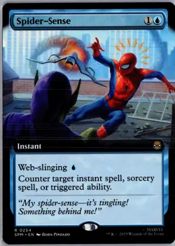 Spider-Sense Extended Art 254 MTG Marvel's Spider-Man Non-Foil NM/M - Image 1