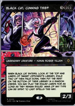 Black Cat, Cunning Thief Borderless 222 MTG Marvel's Spider-Man Non-Foil NM/M - Image 1