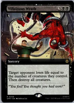 Villainous Wrath Extended Art 259 MTG Marvel's Spider-Man Non-Foil NM/M - Image 1