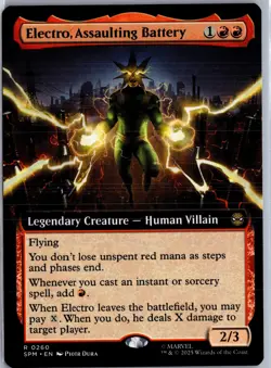 Electro, Assaulting Battery Extended Art 260 MTG Spider-Man Non-Foil NM/M - Image 1
