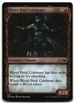 MTG Blood Petal Celebrant (Showcase) FOIL C Innistrad: Crimson Vow 303 LP - Image 1