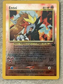 WotC Promo Pokemon TCG Entei 34/53 Reverse Holo Promo English Basic 80 HP - Image 1
