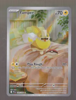 Yamper 099/094 Illustration Rare Phantasmal Flames Pokemon NM - Image 1