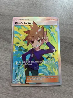 Blue's Tactics - Full Art - 231/236 Sm-Unified Minds Holo Pokemon Card - Image 2