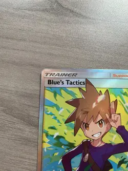 Blue's Tactics - Full Art - 231/236 Sm-Unified Minds Holo Pokemon Card - Image 3