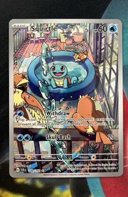 Pokemon TCG Squirtle 148/142 Sv07 Stellar Crown Full Art Holo Eng IR 2024 60 HP - Image 1