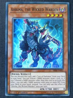 Ahrima the Wicked Warden SR06 Super Rare - 1st ed - Yugioh Cards #RQ - Image 1
