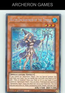 Water Enchantress of the Temple SEC YUGIOH Card - Image 1