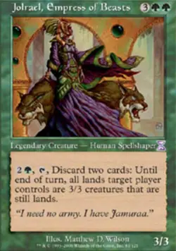 Heavy Play, English MTG Jolrael, Empress of Beasts Time Spiral "Timeshifted" Mag - Image 1