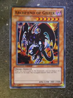 Yugioh Cards: ARCHFEIND OF GILFER CT07 SUPER RARE # 3B77 - Image 1
