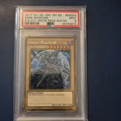 YuGiOh Dark Magician MVP1-ENS54 1st Edition Secret Rare PSA 9 MOVIE PACK - Image 1