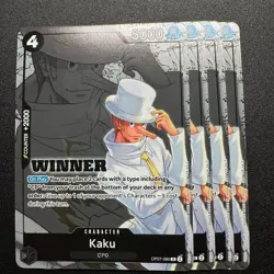 4x Kaku Winner Pack 2025 OP07-080 Holo Foil Alt Art - One Piece TCG Promo Vol. 1 - Image 1