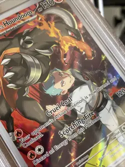 PSA 10 Team Rocket's Houndoom 191/182 Destined Rivals Illustration Rare POKEMON - Image 2