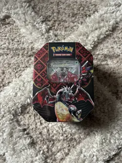 Pokemon TCG Scarlet Violet Paldean Fates Charizard EX Shiny Promo Tin, Sealed - Image 1