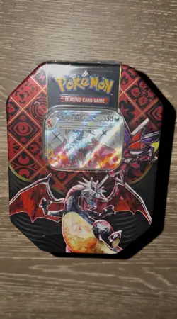 Pokemon Scarlet & Violet Paldean Fates Charizard EX Tin NEW SEALED - Image 1