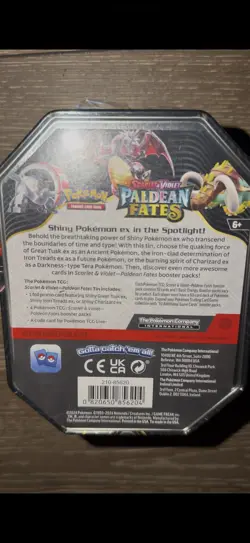 Pokemon Scarlet & Violet Paldean Fates Charizard EX Tin NEW SEALED - Image 2
