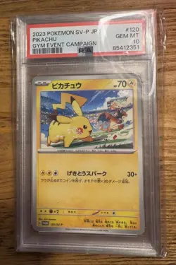 Pikachu 120/Sv-p Gym Event Campaign Promo Japanese Pokemon 2023 PSA 10 Mint - Image 1