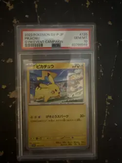 Japanese Pikachu 120/Sv-p Gym Event Campaign Promo Pokemon 2023 PSA 10 Gem Mint - Image 2