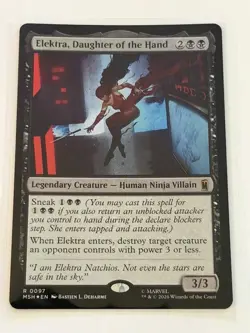 Elektra, Daughter of the Hand Marvel Super Heroes Foil 97 - Image 1