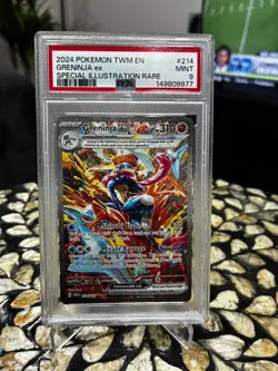 2024 POKEMON TWM EN-TWILIGHT MASQUERADE #214 GRENINJA EX PSA 9 - Image 1
