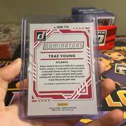 Trae Young 2025-26 Panini Donruss Dominators Gold /10 Auto B1 - Image 2