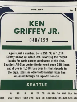 KEN GRIFFEY JR. 2026 Panini Donruss OPTIC ORANGE /199 - Seattle Mariners Lot 10 - Image 3