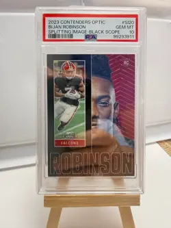 2023 Contenders Optic Splitting Image Black Scope Bijan Robinson #/25 PSA 10 - Image 1