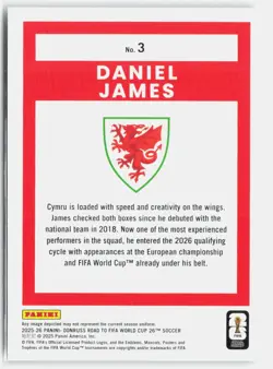 2025-26 Donruss Road to FIFA World Cup #3 Daniel James Diamond - Image 2