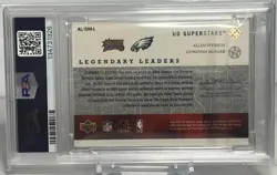 2002 Upper Deck Superstars Allen Iverson Donovan McNabb Dual Jersey Patch PSA 10 - Image 2