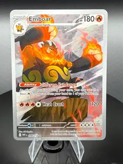 Emboar 098/086 NM White Flare Illustration Rare Pokemon Card TCG - Image 1