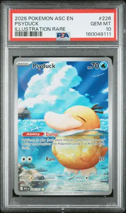 2026 POKEMON ASC EN-ASCENDED HEROES ILLUSTRATION RARE #226 PSYDUCK PSA 10 - Image 1