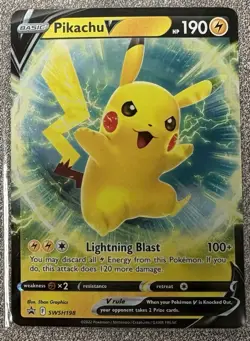 Pokemon TCG 2021 Surfing Pikachu VMAX Celebrations Holo Ultra Rare Card 009/025 - Image 1