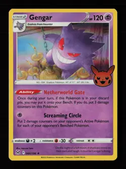 Gengar 066/196 Holo Trick or Trade BOOster 2023 Pokemon Cards - Image 1