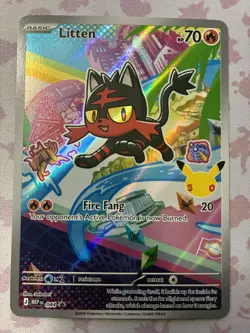 Litten Pokemon Mega Evolution Promos BSP 044 First Partners Full Art Holo NM - Image 1