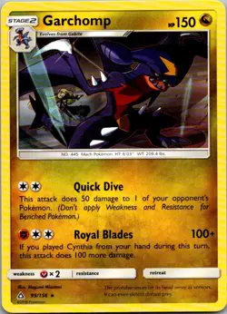 Garchomp 99/156 Rare Ultra Prism Pokemon Near Mint - Image 1