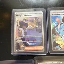 Pokemon Lot 17 Trainer Cards Morty's Conviction SIR Rosa Briar Philippe NM Holo - Image 2
