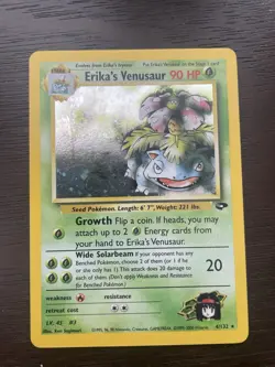 Pokemon TCG Erika's Venusaur Holo Rare Gym Challenge 4/132 Unlimited Vintage - Image 1