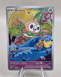 Rowlet 043 Me: Mega Evolution First Partner Promo Holo Full Art Pokemon Card NM - Image 1