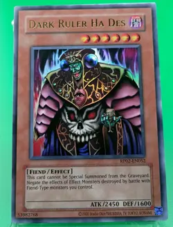 Dark Ruler Ha Des RP02-EN052 Ultra Rare Yugioh Retro Pack 2 Unlimited Edition LP - Image 1