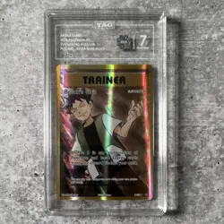 Pokemon Brock’s Grit Full Art Holo Ultra Rare Evolutions 107/108 2016 TAG 7 - Image 1