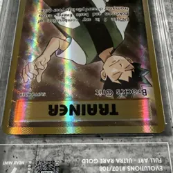 Pokemon Brock’s Grit Full Art Holo Ultra Rare Evolutions 107/108 2016 TAG 7 - Image 4